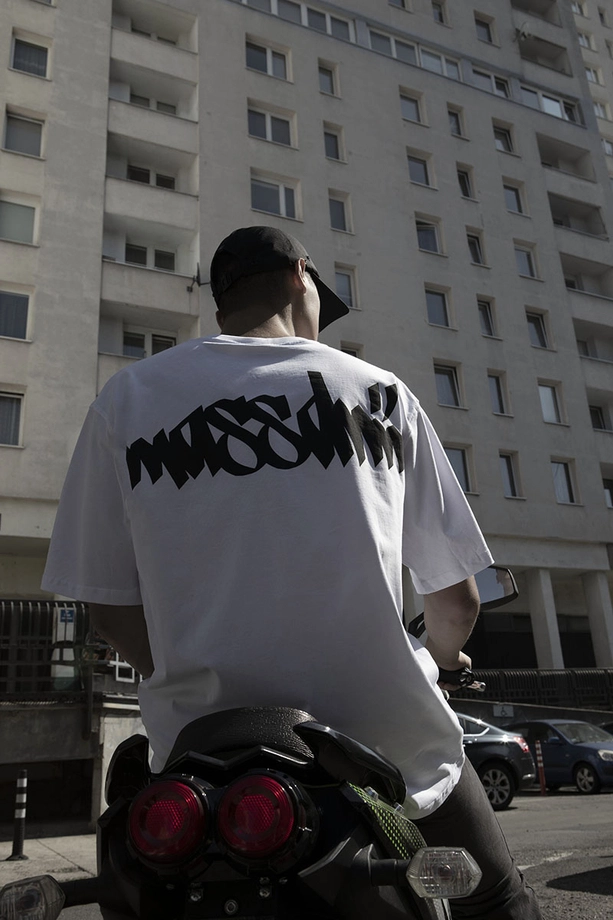 Koszulka męska t-shirt Mass Dnm Nostalgia. Angel biała