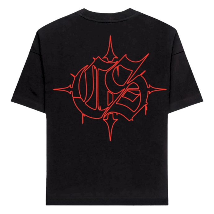 Koszulka męska T-shirt Ciemna Strefa Czerwony Gotyk czarna