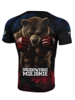 Koszulka sportowa męska Rashguard Środowisko Miejskie Grizzly Bear czarna