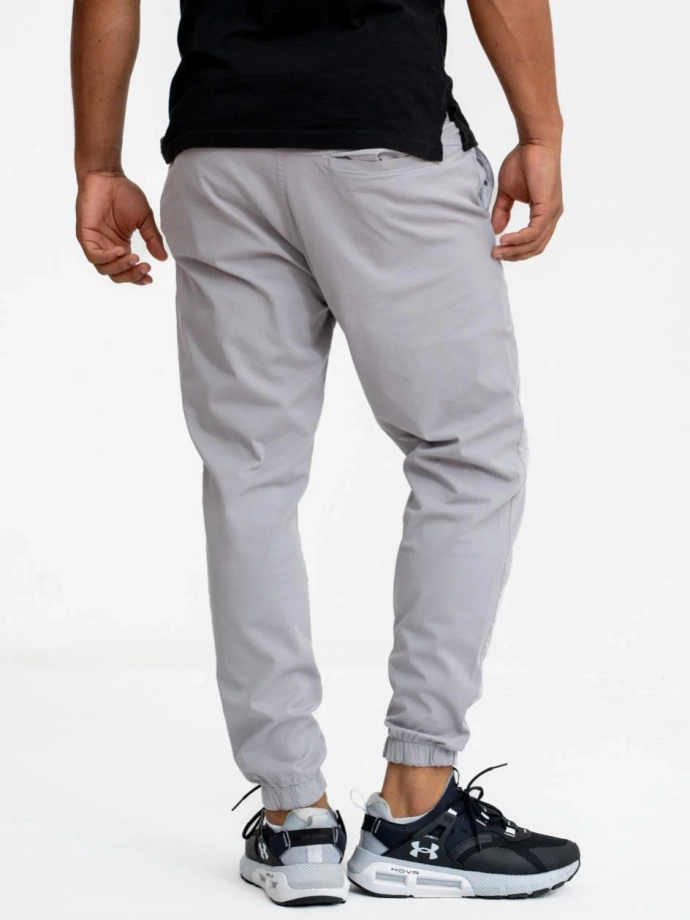 Spodnie męskie Materiałowe Jogger Jigga Wear Base szare