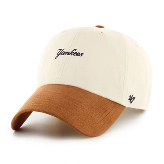 Czapka z daszkiem 47 Brand New York Yankees Mini Script Suede Visor beżowa