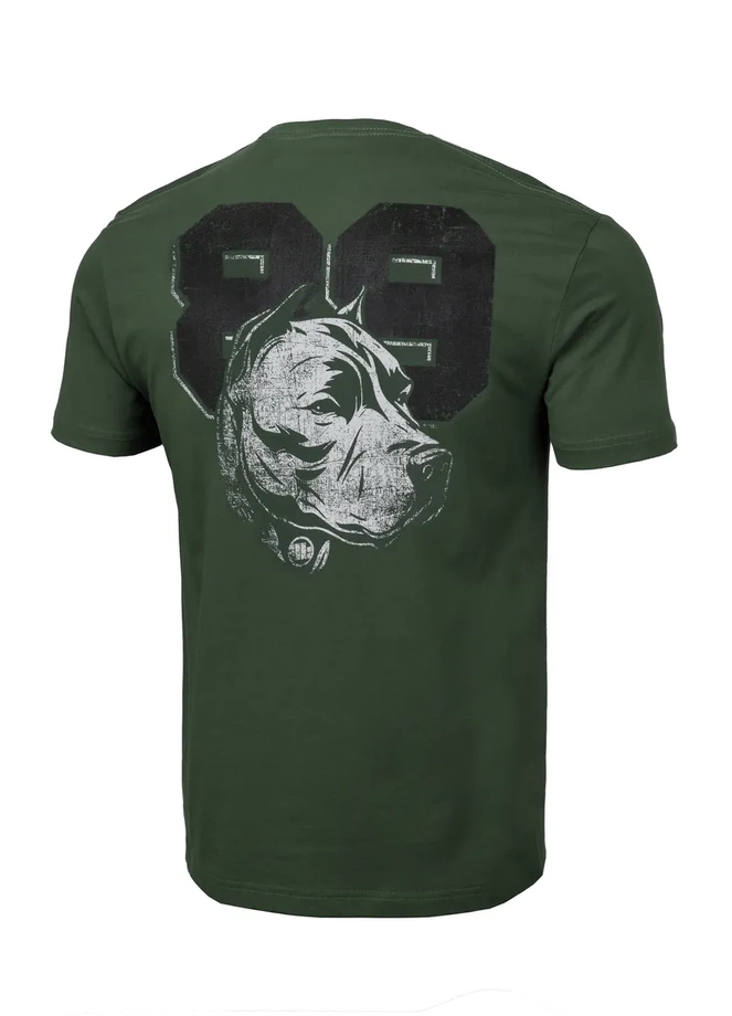 Koszulka męska T-Shirt Pit Bull Pitbull Dog 89 zielona