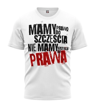 Koszulka męska T-shirt Public Enemy Mamy Prawo Do Szczęścia 2 biała