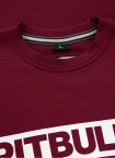Bluza meska Pitbull Pit Bull Hilltop Terry 23 crewneck bordowa
