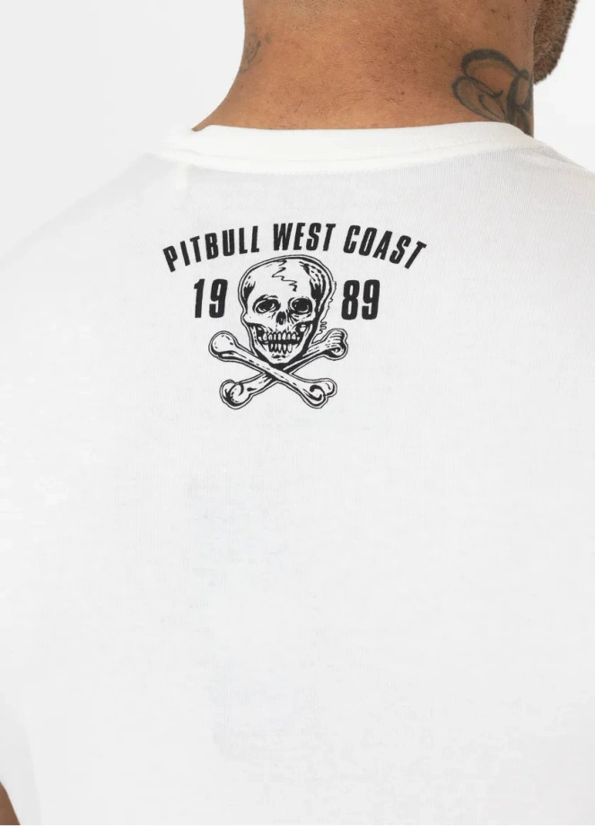 Koszulka męska T-Shirt Pit Bull Pitbull Oldschool Razor Slim Fit biała