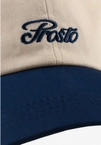 Czapka z daszkiem Prosto Billio kremowa/granatowa