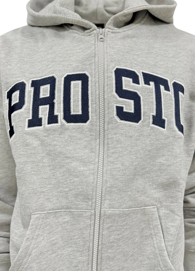 Bluza męska rozpinana z kapturem Prosto Axel szara