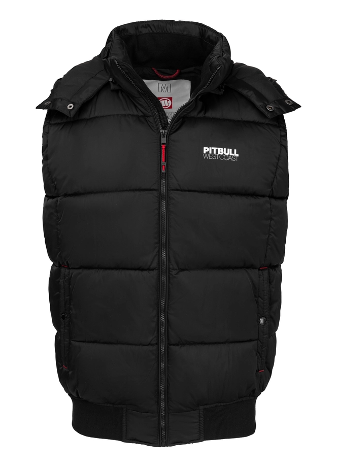 Bezrękawnik męski Kamizelka z kapturem Pit Bull Walpen 25 czarny