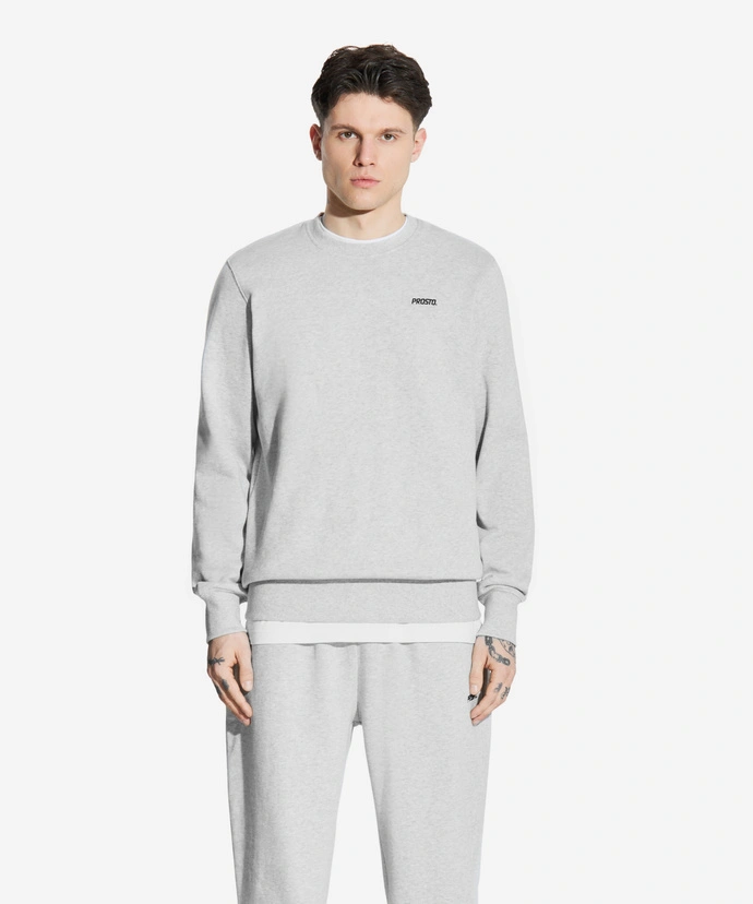 Bluza męska Prosto Basic crewneck szara