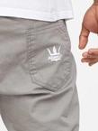 Spodnie Materiałowe męskie Jogger Jigga Wear Crown jasno szare