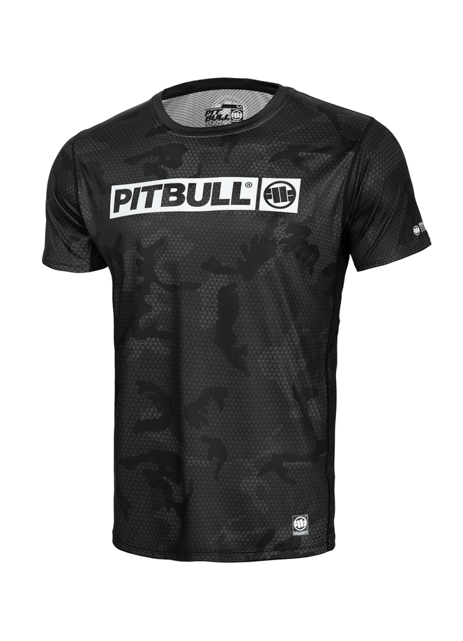 Koszulka męska T-shirt Pit Bull Performance Pro Plus Mesh Net Camo Hilltop II 24 czarna