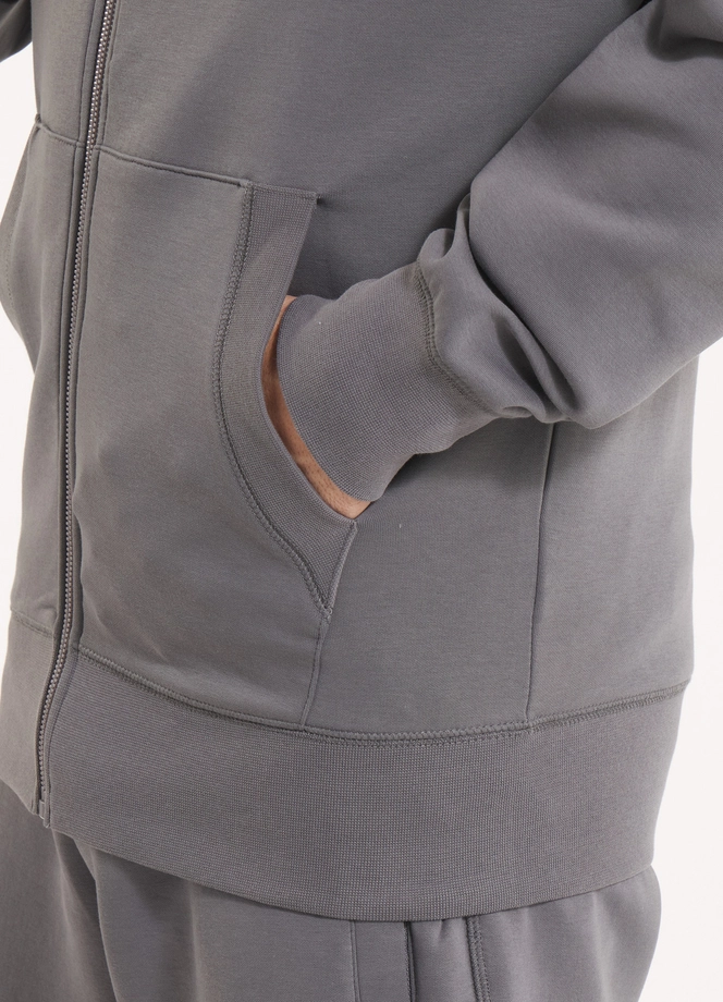 Bluza męska Pitbull Pit Bull Sampson ZIP grafitowa szara