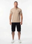 Koszulka męska Polo Pitbull Jersey Slim Fit Small Logo beżowa