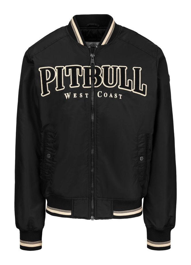 Kurtka męska przejściowa bejsbolówka Pit Bull Detroit czarna
