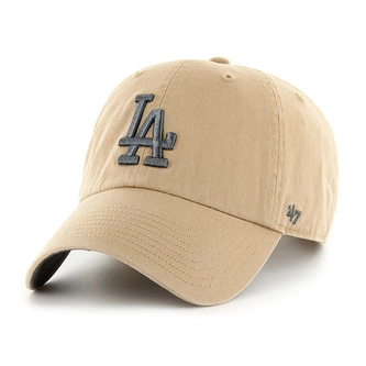 Czapka z daszkiem 47 Brand Los Angeles Dodgers Cooperstown Khaki Clean Up beżowa