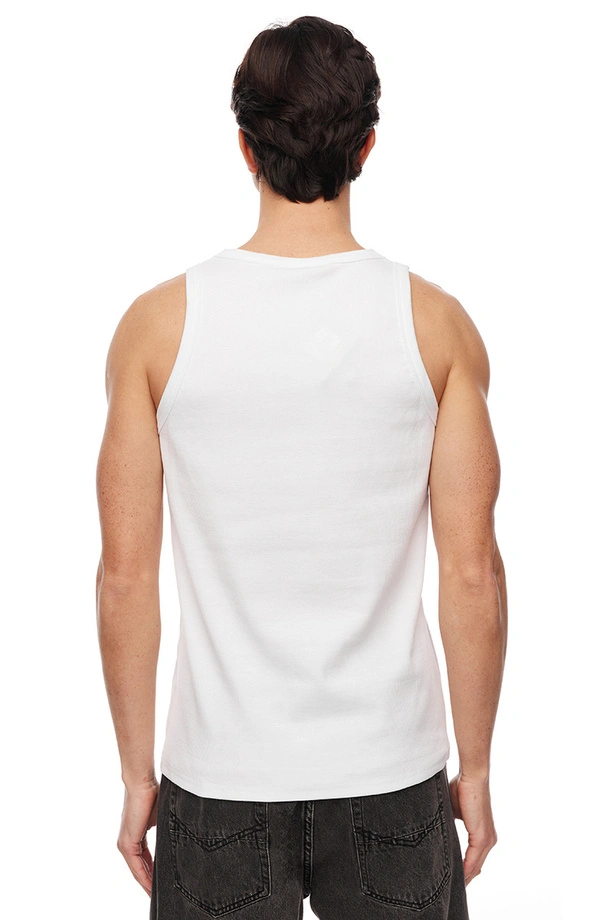 Koszulka męska Tank Top Mass Dnm Signature Patch biała