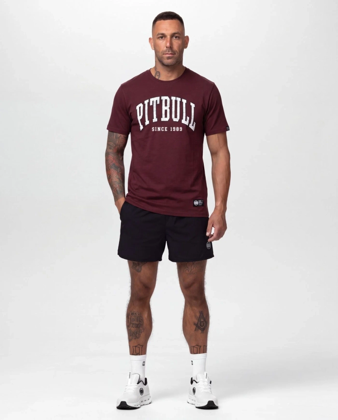 Koszulka męska T-Shirt Pitbull West Coast Norton bordowy
