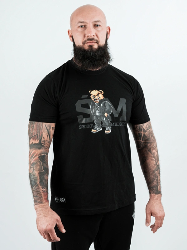 Koszulka męska t-shirt Środowisko Miejskie ŚM Bear czarna