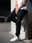 Spodnie męskie Materiałowe Jogger Bojówki Jigga Wear Crown Ripstop Cargo czarne