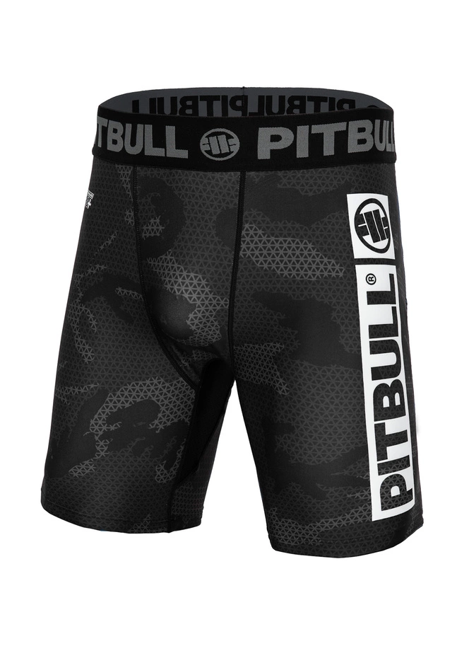 Spodenki szorty sportowe Pit Bull Pitbull Compression Net Camo Hilltop 2 czarne