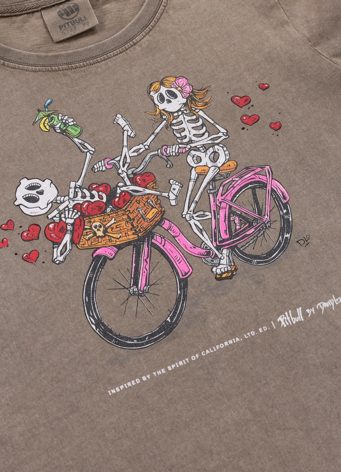 Koszulka damska T-shirt Pit Bull CruisinAndBoozin brązowy