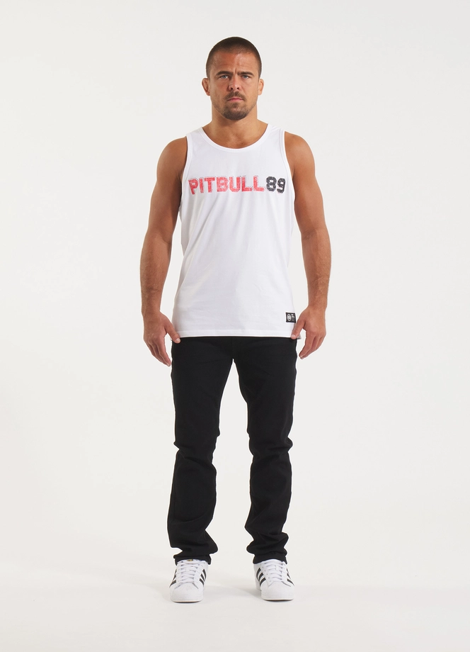Koszulka męska tank top Pit Bull Pitbull Dog 89 25 biała