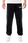 Spodnie dresowe męskie Mass DNM Classic Cut Velour Baggy Fit czarne