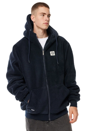 Kurtka przejściowa rozpinana Teddy Mass Denim Patch granatowa