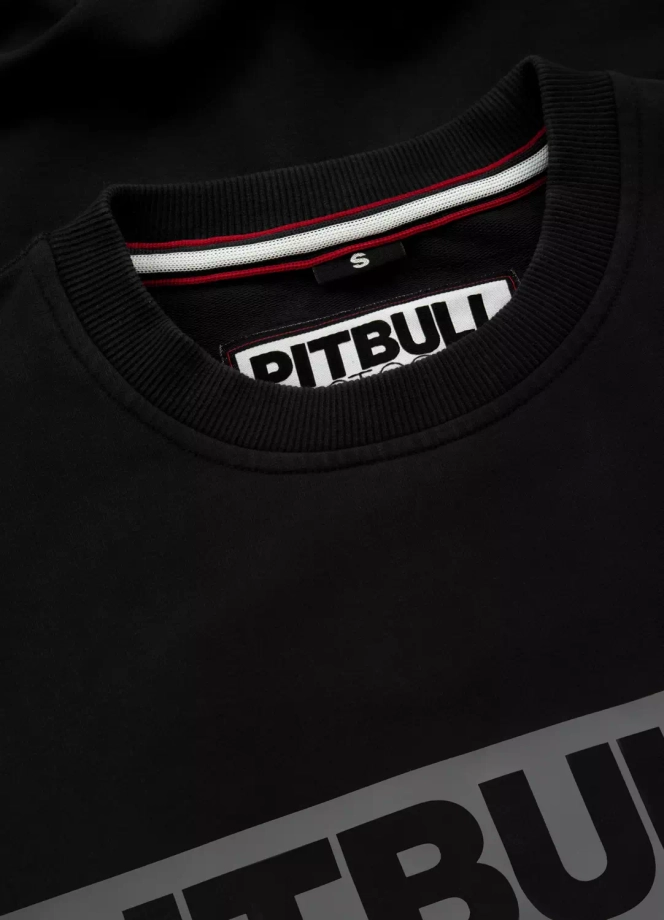 Bluza męska bez kaptura Pitbull Albion Pit Bull crewneck czarna