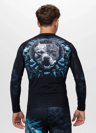 Koszulka męska rashguard Pitbull Longsleeve Pitbull World czarna