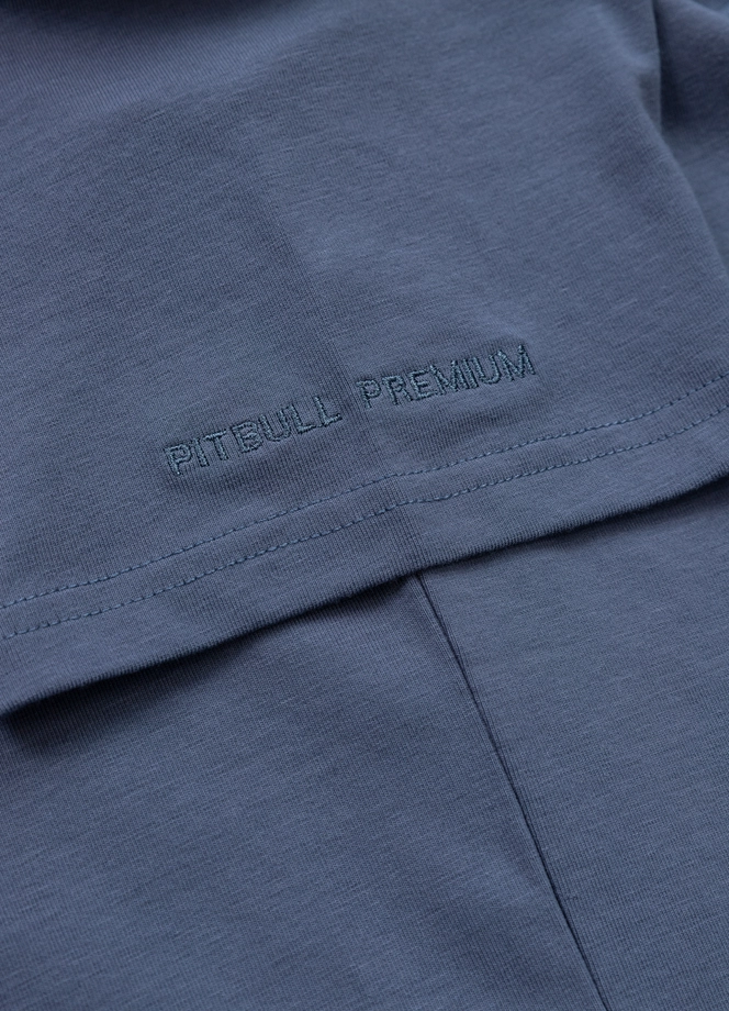 Koszulka męska T-Shirt Pit Bull Pitbull USA CAL Slim Fit ciemno niebieska