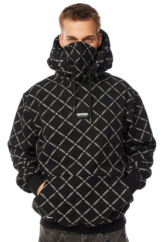 Bluza męska z kapturem Mass Dnm Monogram czarna