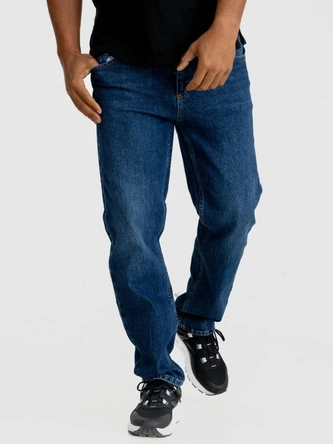 Spodnie męskie Jeans Jigga Wear Mini Haft Logo granatowe