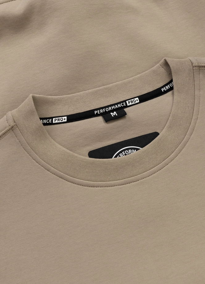 Bluza męska bez kaptura Pitbull Pit Bull Dogwood ciemny beżowy