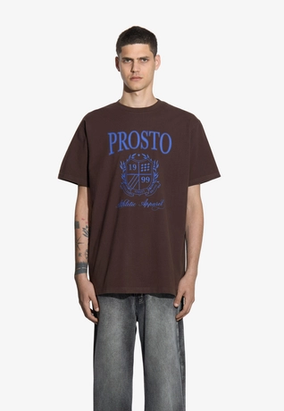 Koszulka męska t-shirt Prosto Plurt brązowa