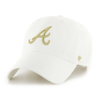 Czapka z daszkiem 47 Brand Atlanta Braves White Clean Up biała