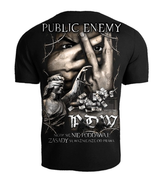 Koszulka męska T-shirt Public Enemy PDW Zasady są ważniejsze od prawa czarna