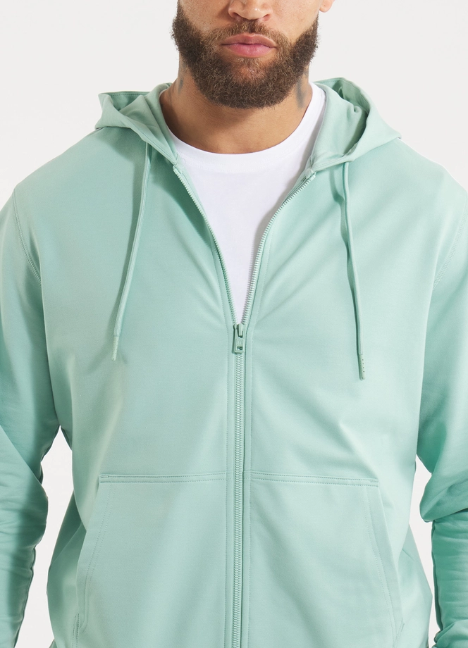 Bluza męska z kapturem Pitbull Pit Bull Tape Nugget ZIP miętowa zielona