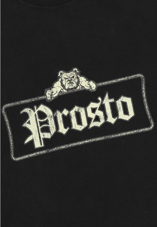 Koszulka męska t-shirt oversize Prosto Bull grafitowa czarna