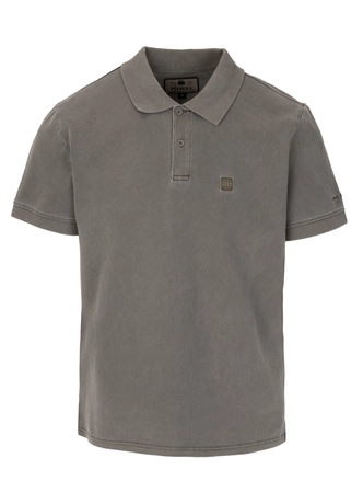 Koszulka męska Polo Pitbull Pique Small Logo Washed brązowa