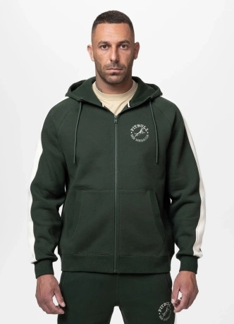 Bluza męska rozpinana z kapturem Pit Bull San Diego CA ciemno zielona