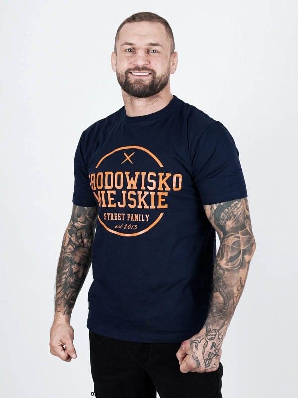 Koszulka męska t-shirt Środowisko Miejskie Theme granatowa
