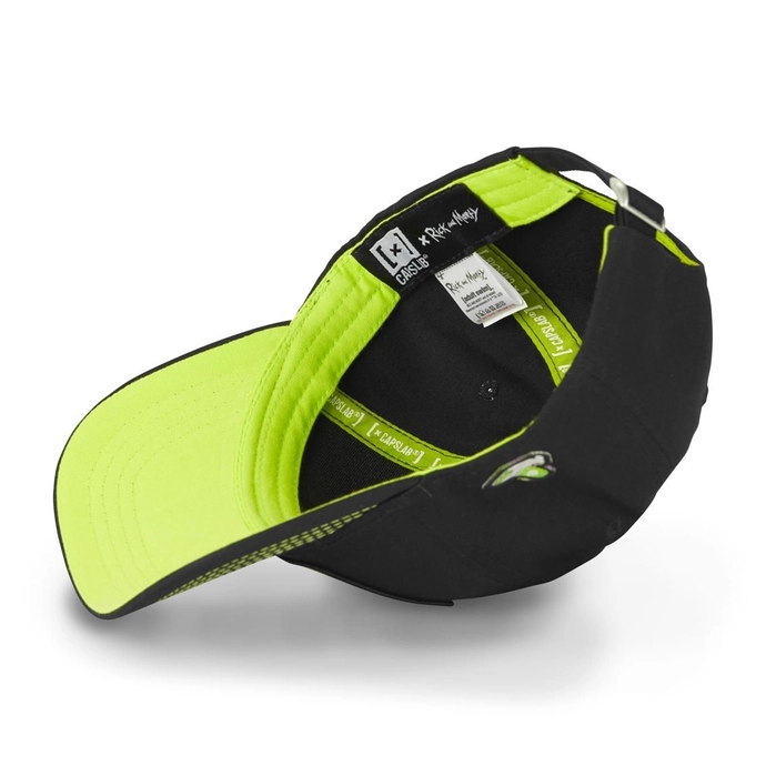 Czapka z daszkiem Capslab Rick & Morty Khaki Neon czarna