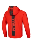 Bluza męska z kapturem Pitbull Pit Bull Hermes 24 ZIP hooded czerwona