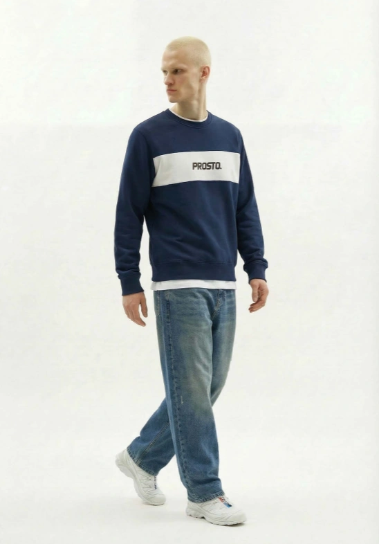 Bluza męska Prosto Root crewneck granatowa