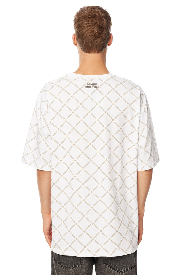 Koszulka męska t-shirt Mass Dnm Monogram biała