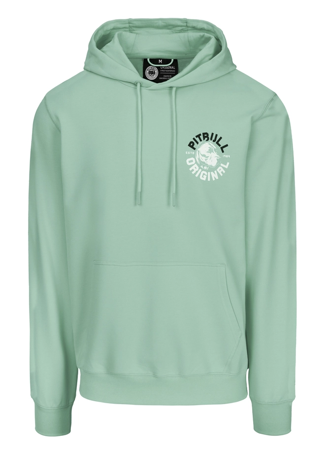 Bluza męska z kapturem Pitbull Pit Bull Dog SD miętowa zielona