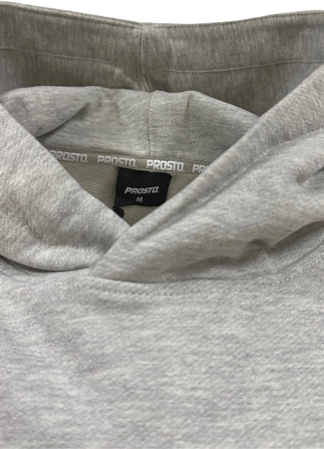 Bluza męska z kapturem oversize Prosto Box szara