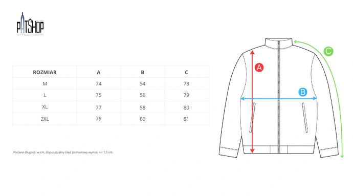 Bluza męska klasyczna Patriotic Cls Wave turkusowa