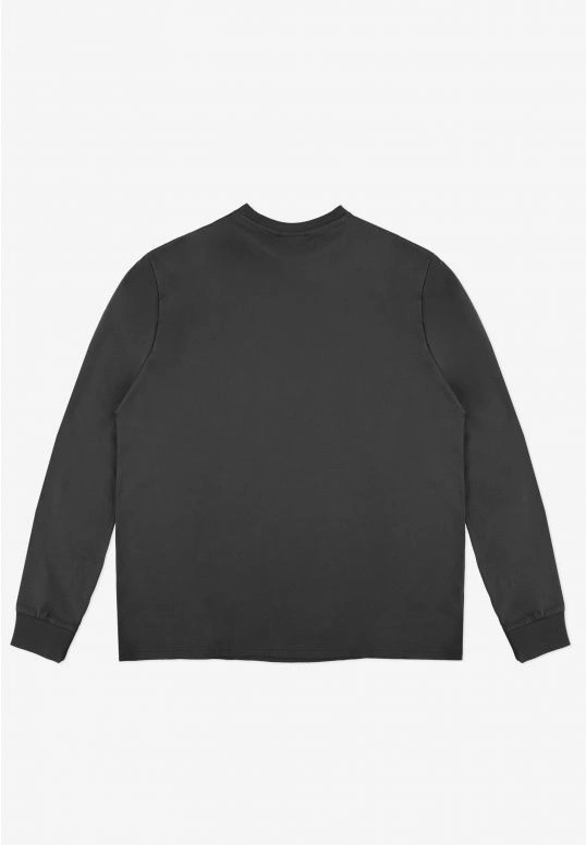 Koszulka longsleeve męski Prosto Coolt grafitowa czarna